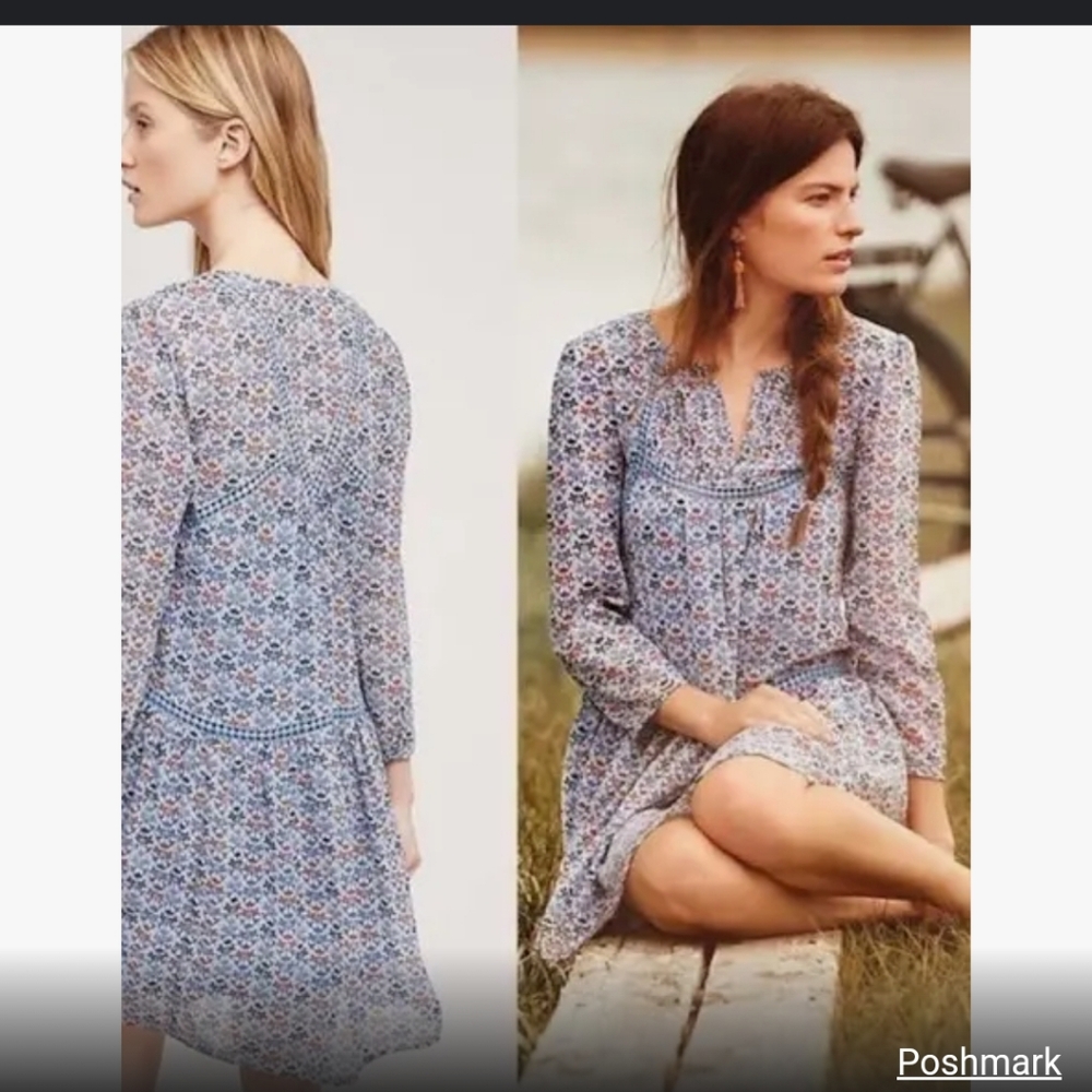 Holding Horses long sleeve floral dress.